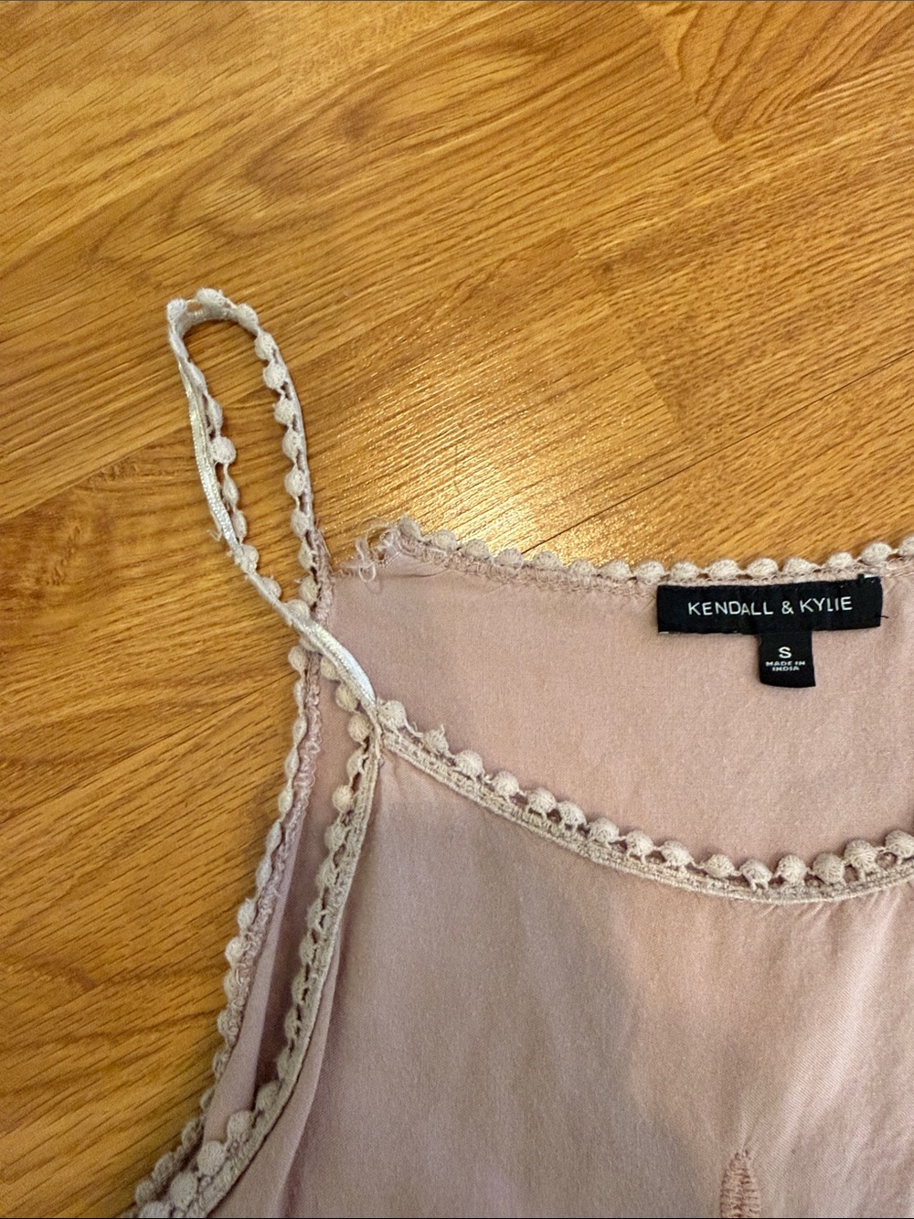 Kendall & Kylie Dusty Pink Embroidered Lace-Trim Camisole - Picture 2 of 5
